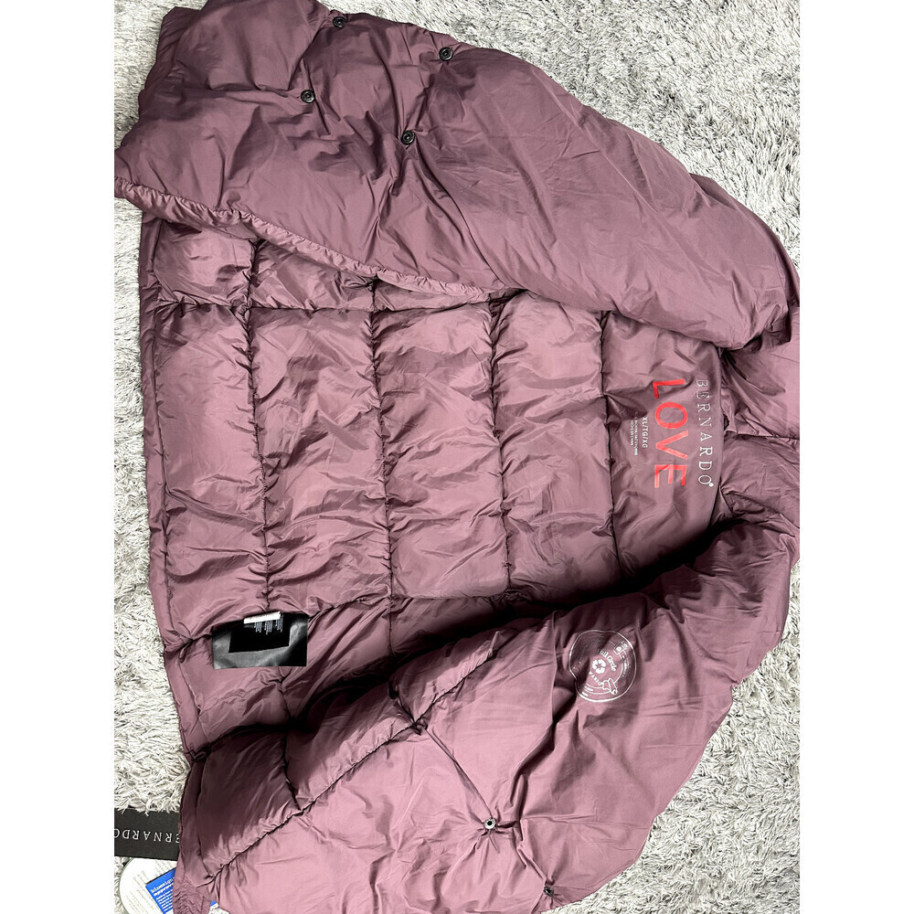 Bernardo Shawl Collar Belted Puffer Jacket In Light Purple Mauve Size XL $229 - Picture 5 of 14